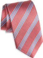 David Donahue Stripe Silk Jacquard Tie