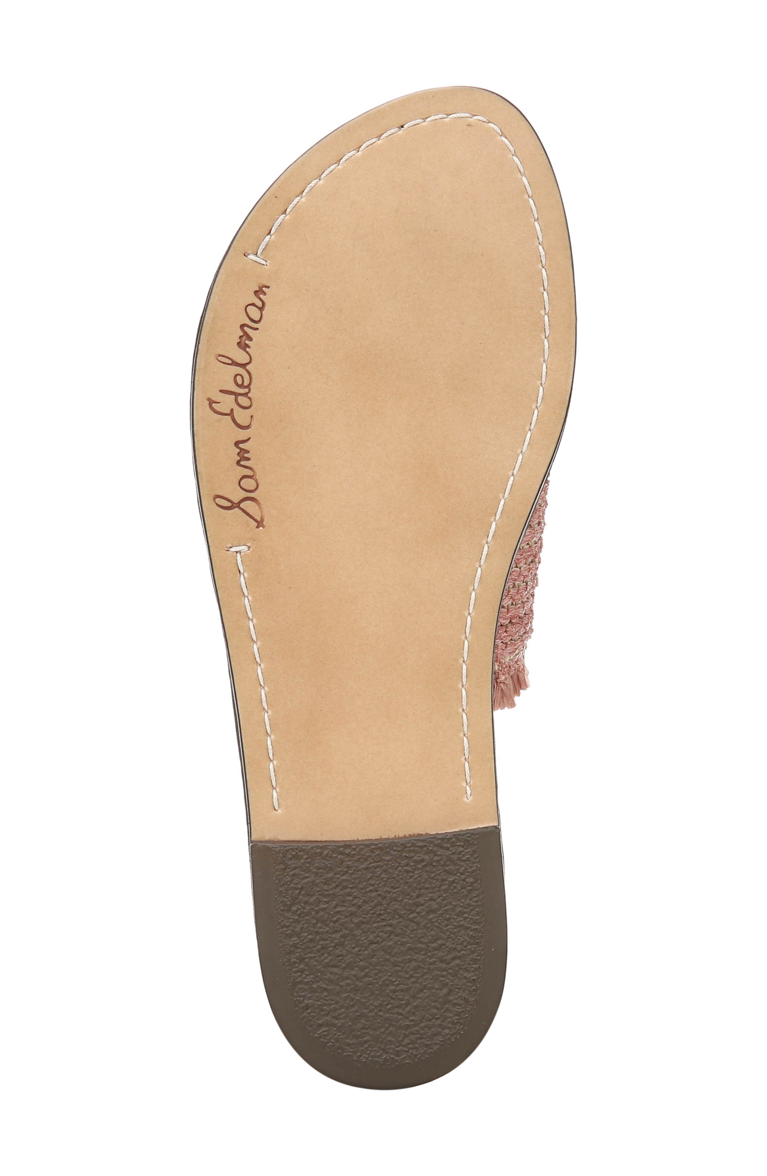 Glenda Fringe Slide Sandal, Alternate, color, HAVANA CORAL
