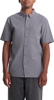Volcom Brewster Check Short Sleeve Button-Down Shirt