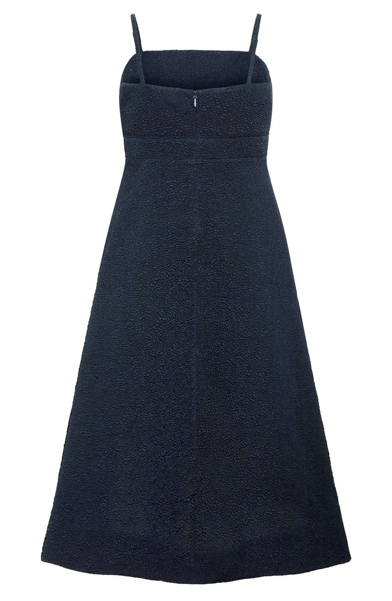 City Chic Tess Jacquard High-Low Maxi Cocktail Dress, Alternate, color, Navy