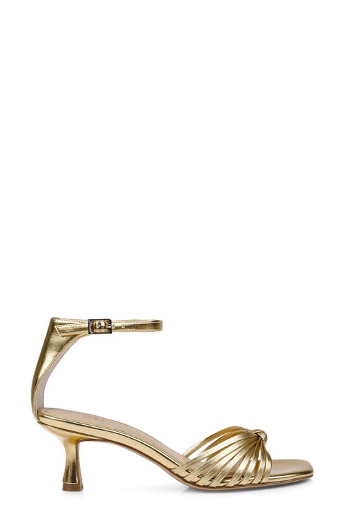 Jewel Badgley Mischka Silvia Ankle Strap Sandal In Gold Metallic