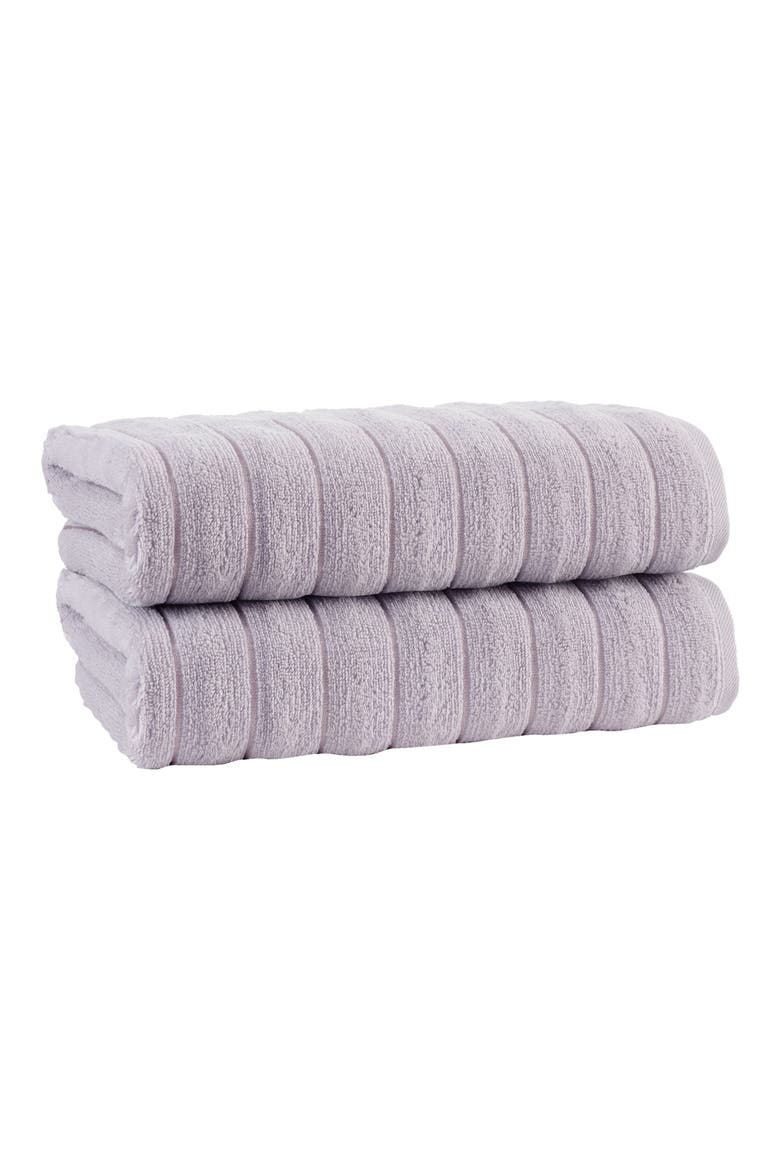 Vague 2-Piece Bath Towel Set, Main, color, SILVER