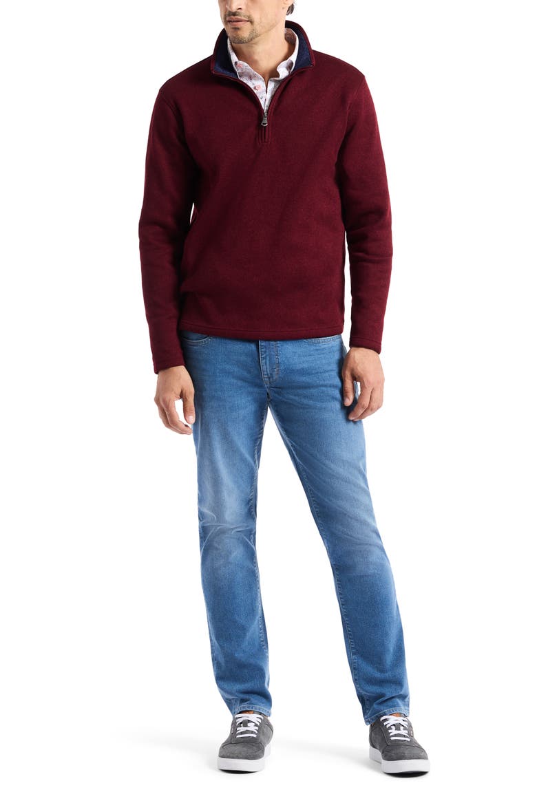 Kenwood Quarter Zip Sweater, Alternate, color, VELVET MAROON