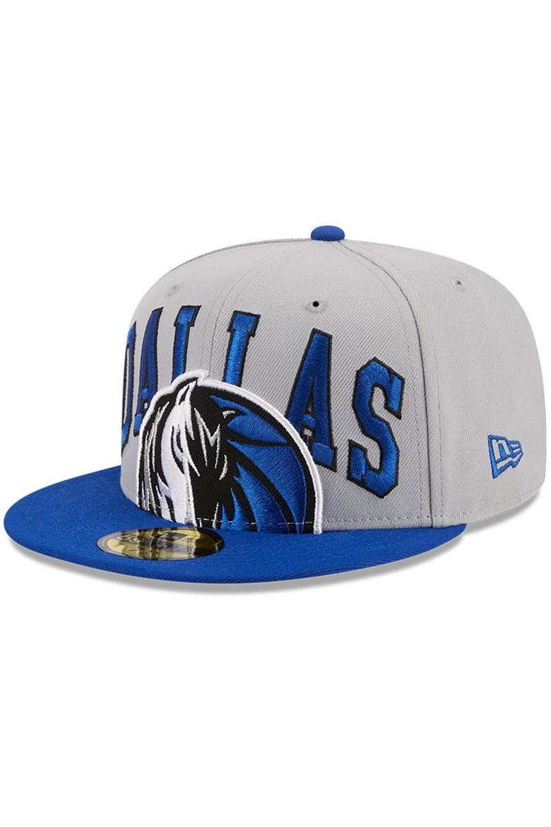 Men's New Era Gray/Blue Dallas Mavericks Tip-Off Two-Tone 59FIFTY Fitted Hat, Main, color, Gray