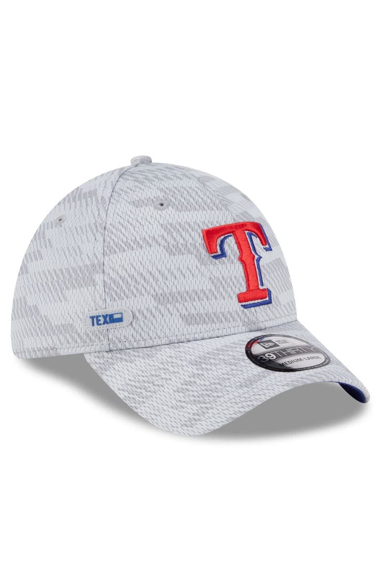 New Era Men's New Era Gray Texas Rangers 2025 MLB Clubhouse 39THIRTY Flex Hat, Main, color, 