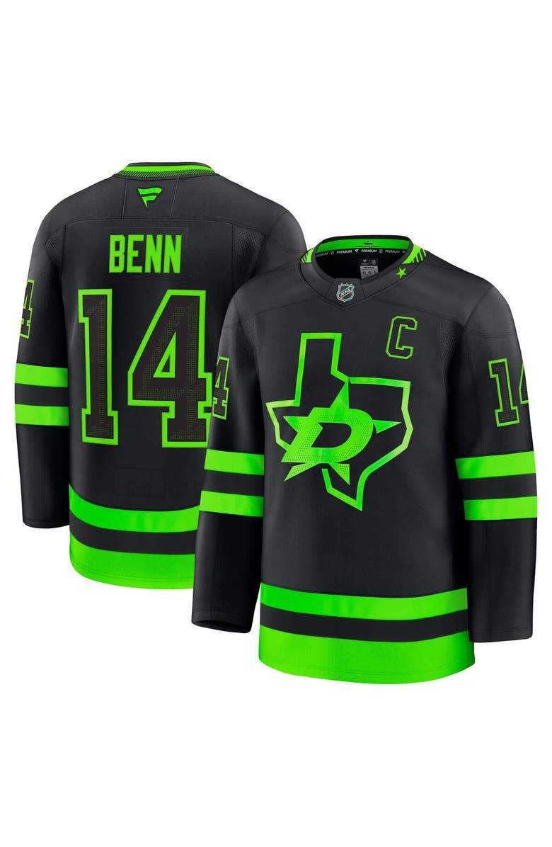 FANATICS Men's Fanatics Jamie Benn Black Dallas Stars Alternate Premium Jersey, Main, color, 