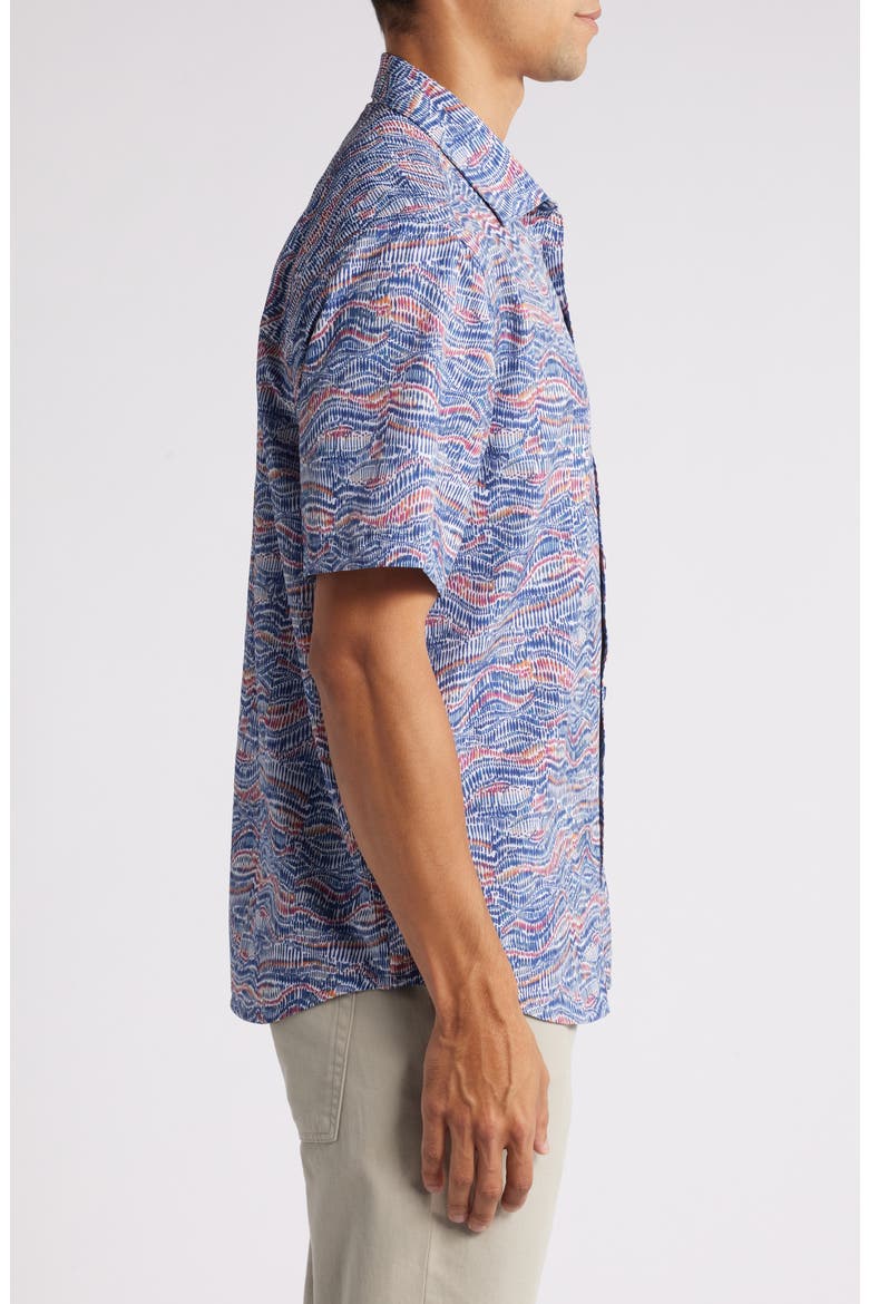 Bahama Coast Monte Rio Geo IslandZone® Short Sleeve Button-Up Shirt, Alternate, color, SUMMER GREY