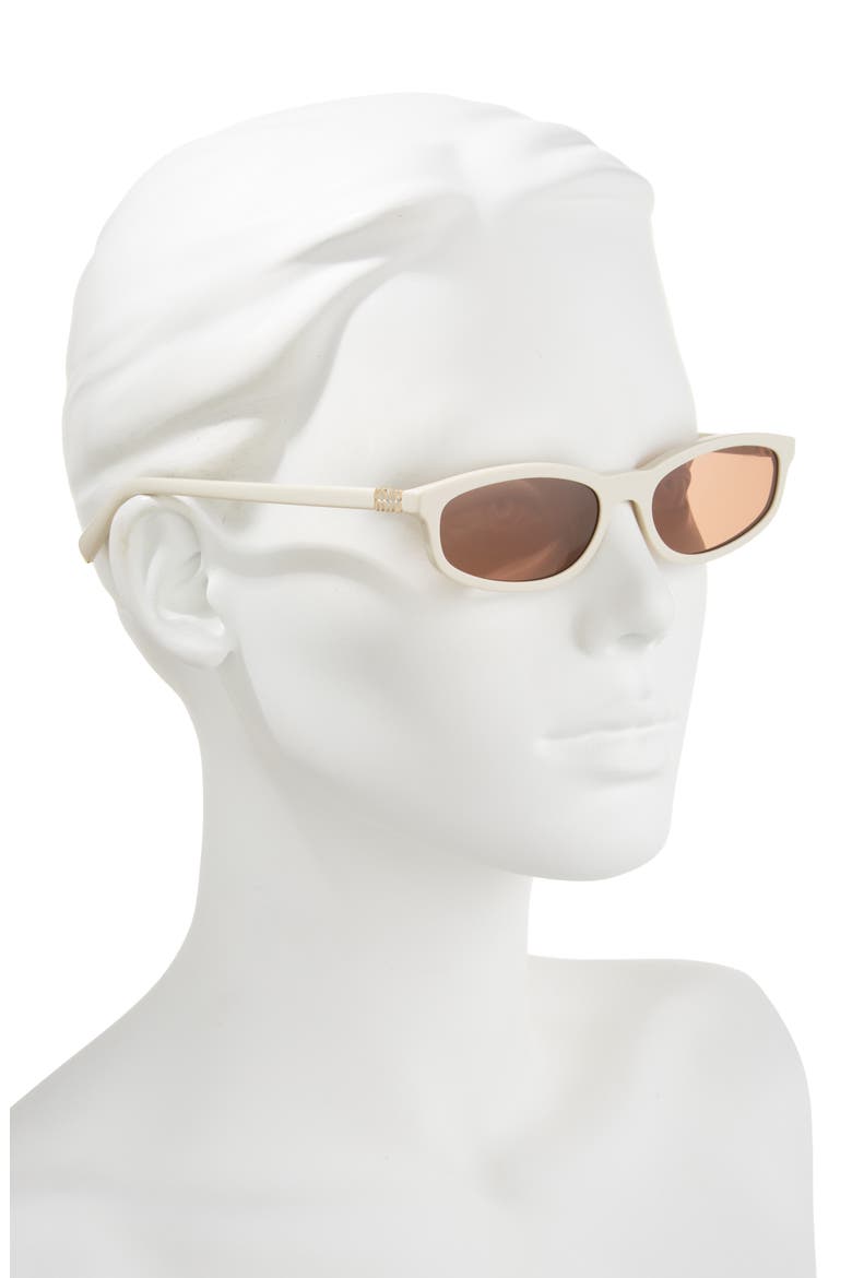 54mm Oval Sunglasses, Alternate, color, MILK / BROWN
