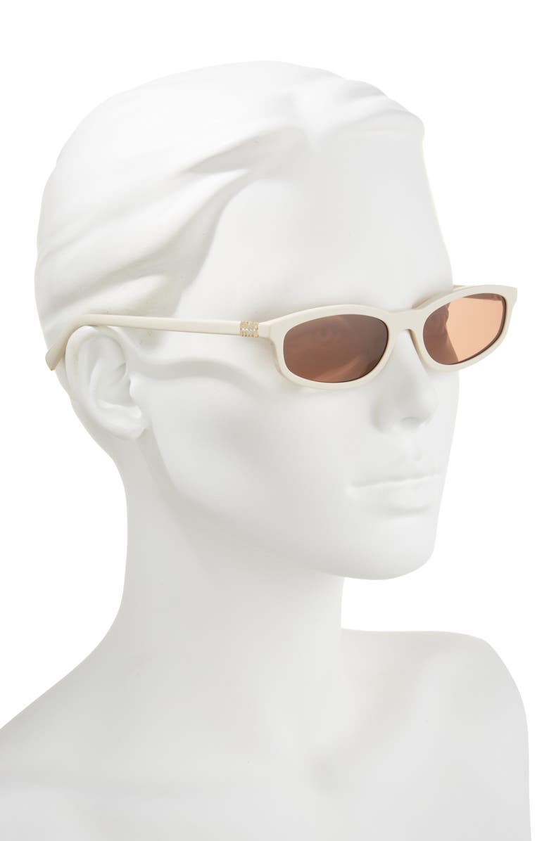 Miu Miu 54mm Oval Sunglasses, Alternate, color, Milk/ Brown