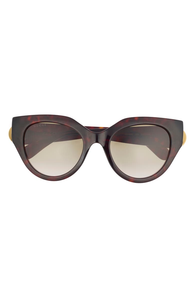 Gucci 52mm Cat Eye Sunglasses, Main, color, Havana Havana Brown