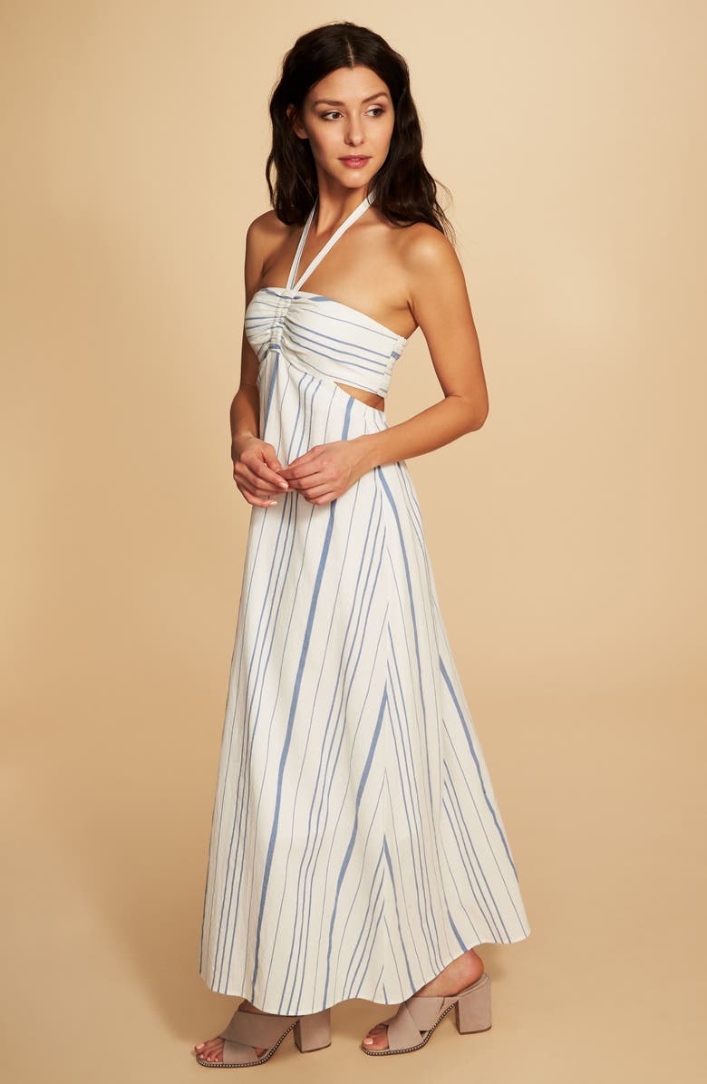 1.STATE Cinched Bodice Maxi Dress, Alternate, color, 