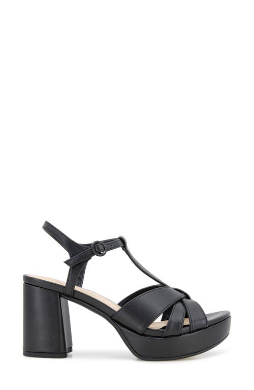 Reaction Kenneth Cole Reina T-strap Platform Sandal In Black