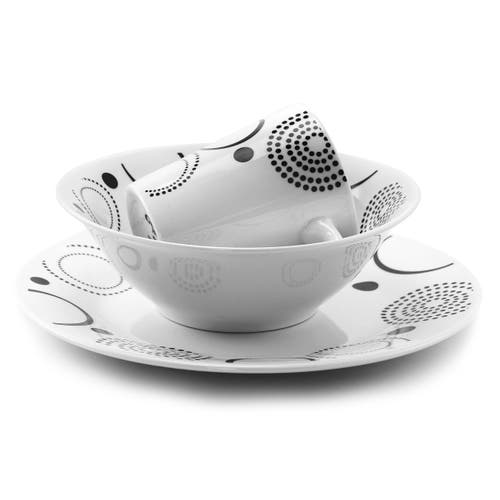 Gibson Modern Times 12 Piece Dinnerware Set In White