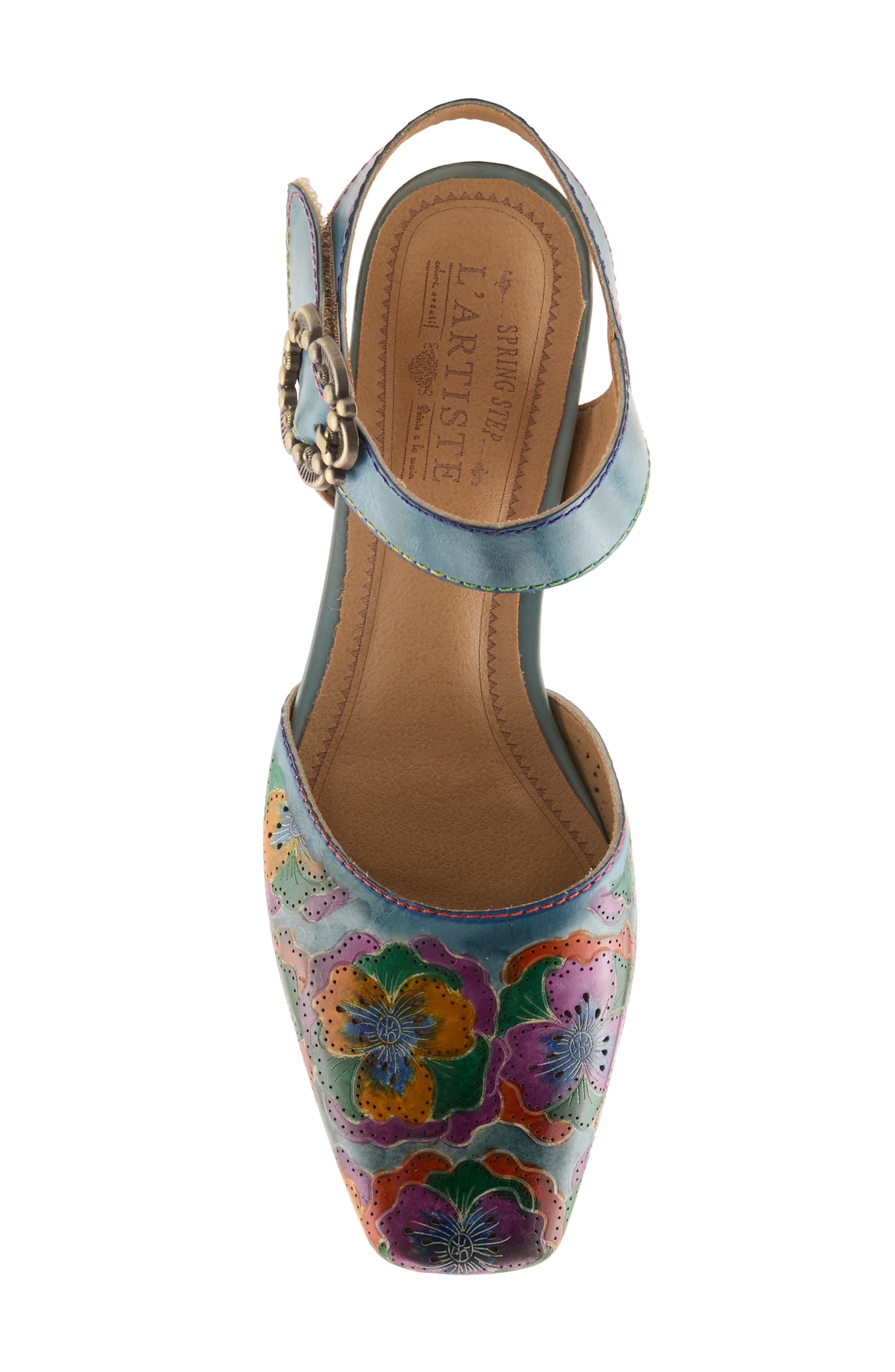 Funferbiz Ankle Strap Pump, Alternate, color, BLUE MULTI