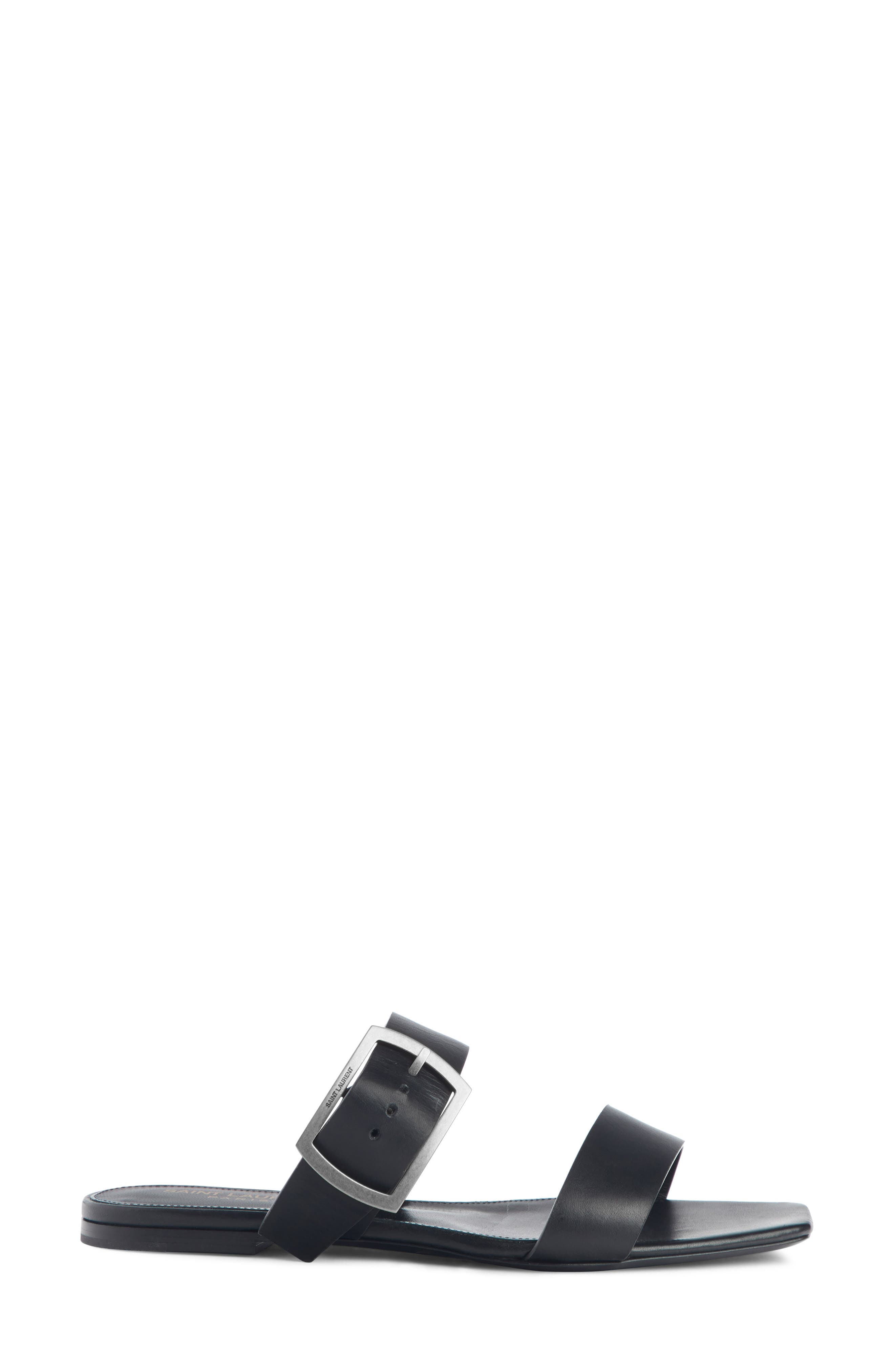 Oak Nu Pieds Sandal, Alternate, color, BLACK LEATHER
