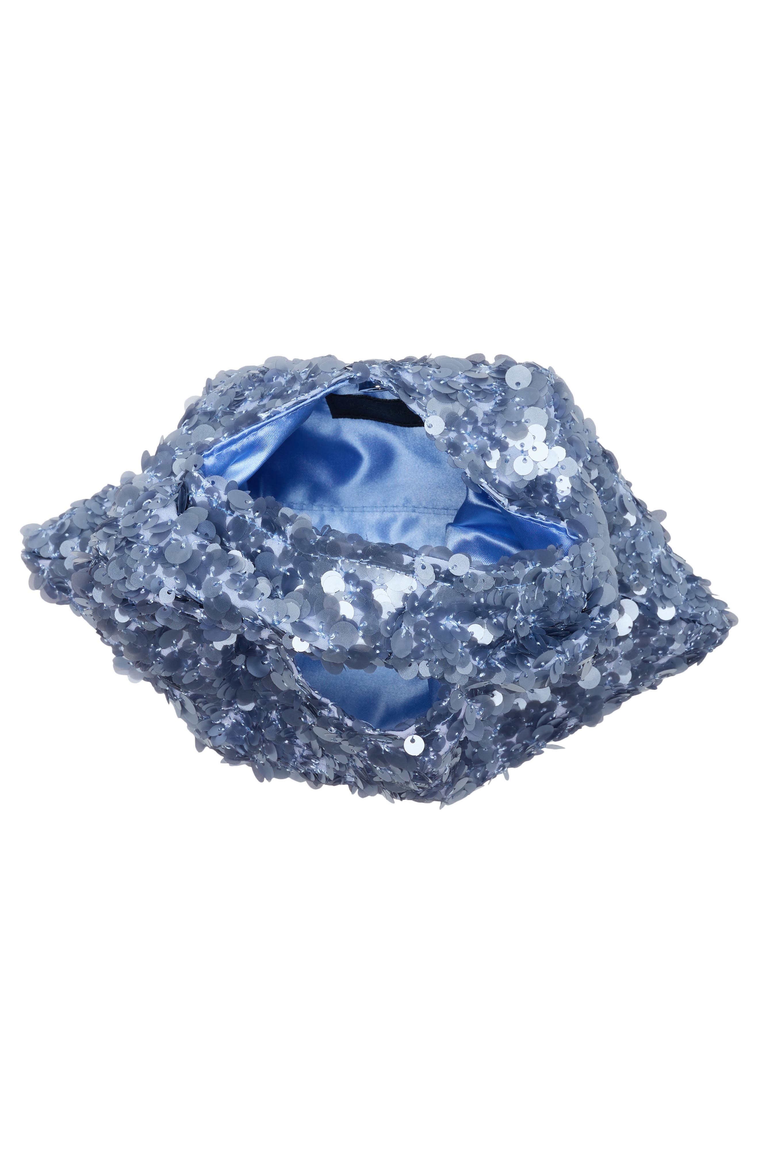 Fern Sequin Clutch, Alternate, color, DENIM