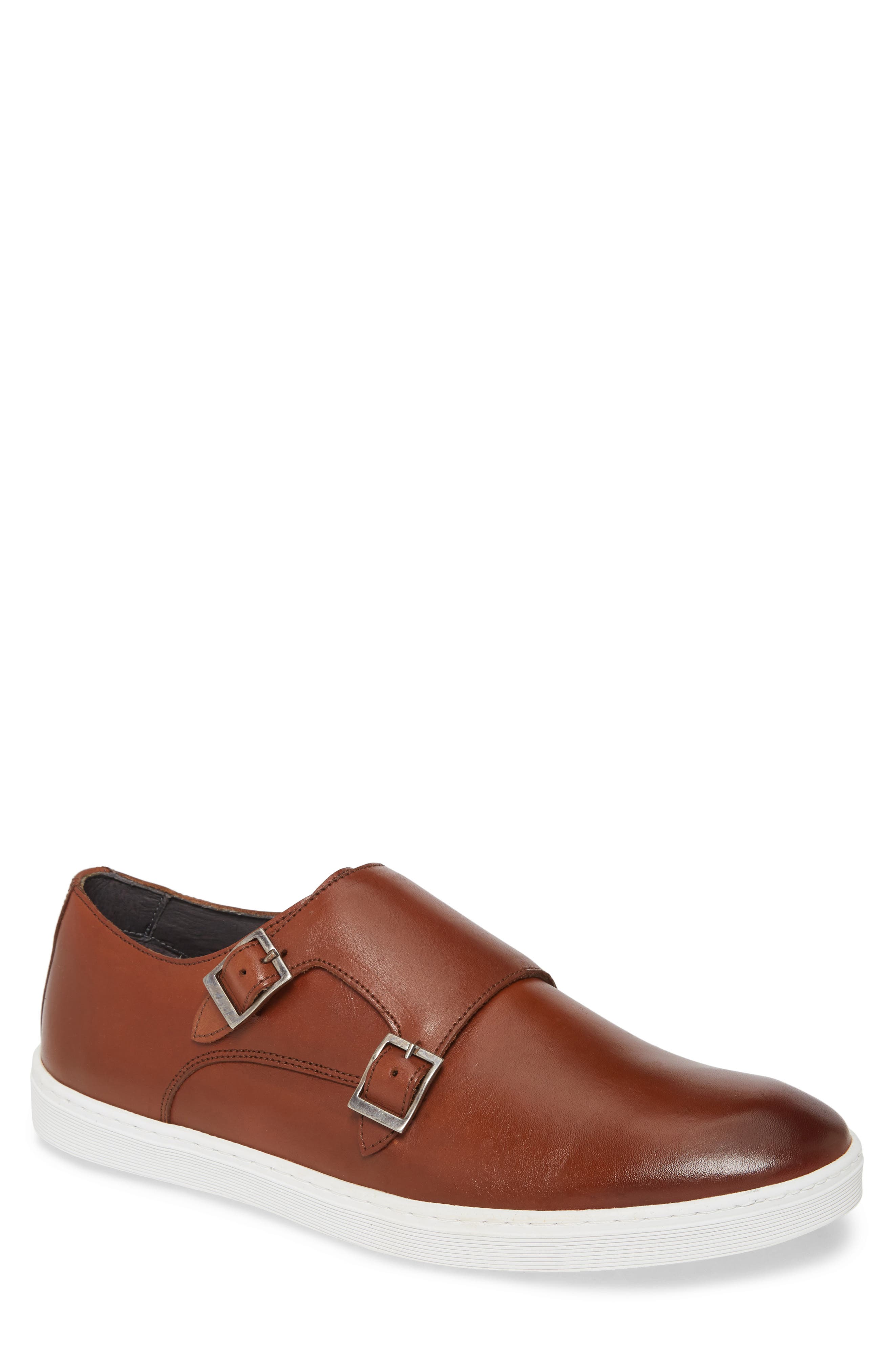 Trey Double Monk Strap Slip-On, Main, color, TAN