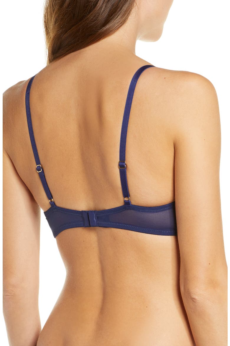 Flora Underwire Contour Bra, Alternate, color, DARK NIGHT