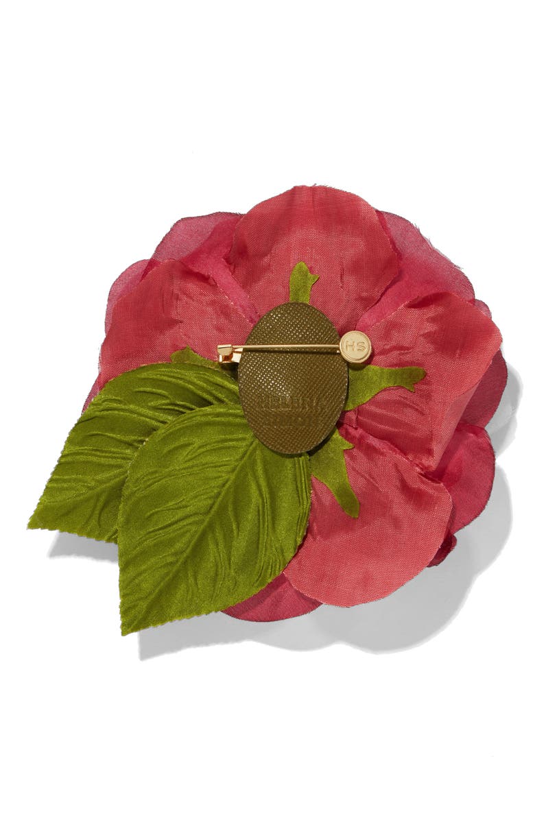 Helena Simon The Camellia Floral Brooch, Alternate, color, Pink