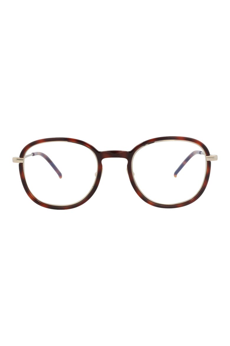 49mm Round Sunglasses, Main, color, HAVANA GOLD TRANSPARENT