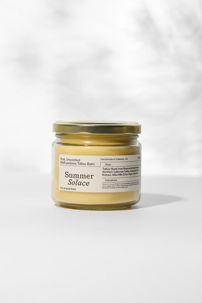 PURE Unscented Bulk Tallow Balm in Glass Jar Best Value for Maximum Use, Main, color, Pale Yellow