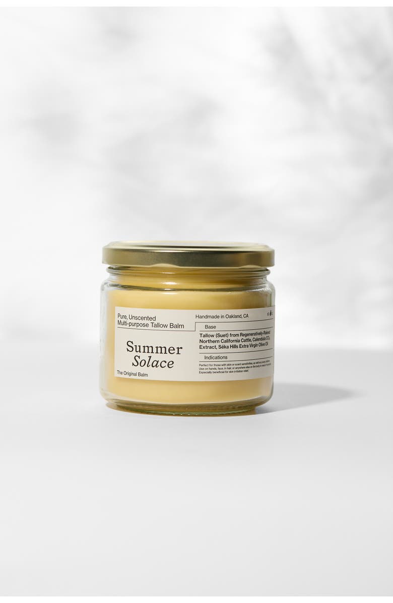 Summer Solace Tallow PURE Unscented Bulk Tallow Balm in Glass Jar Best Value for Maximum Use, Main, color, Pale Yellow