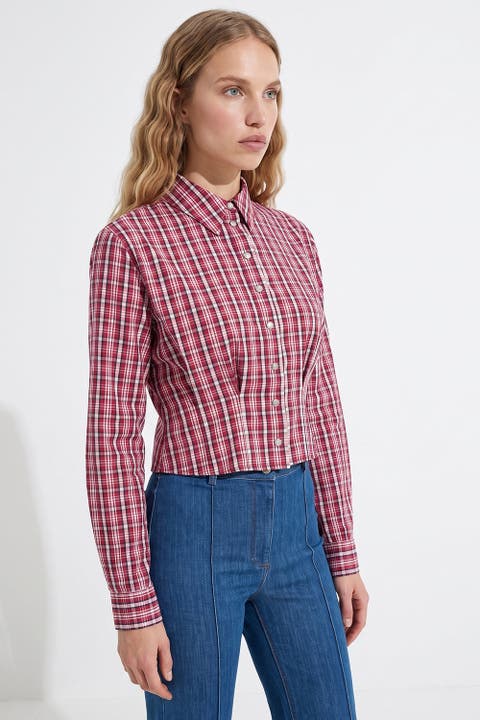 Collared Long Sleeve Shirt With Pleated Waist