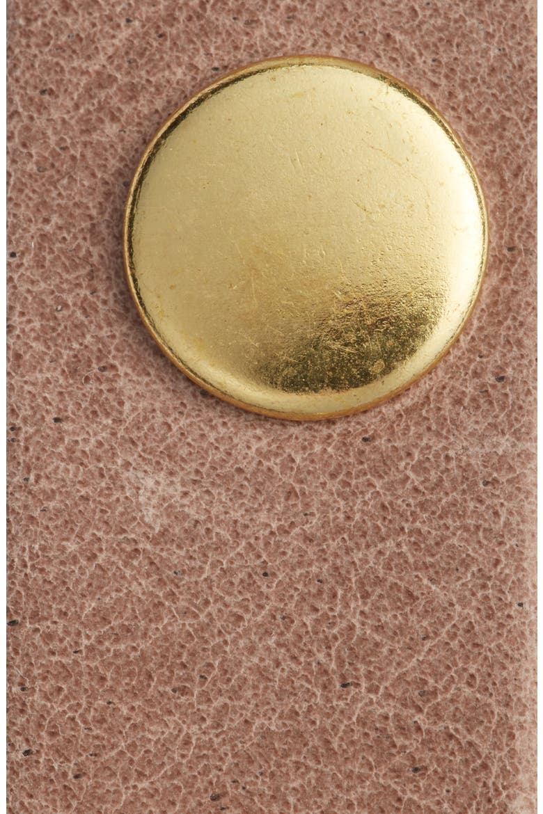 'Cala' Studded Skinny Leather Belt, Alternate, color, TAUPE
