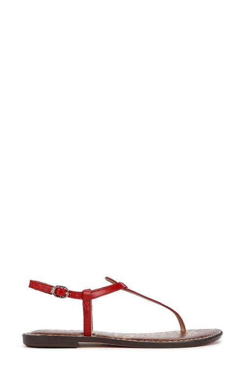 Sam Edelman Gigi Thong Sandal Summer Red Leather In Summer Red