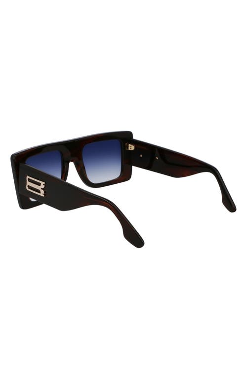 Victoria Beckham Vb Monogram 51mm Rectangular Sunglasses In Blue