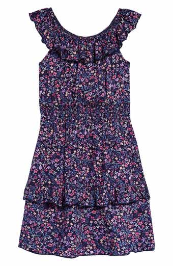 Ava & Yelly Kids' Floral Skater Dress