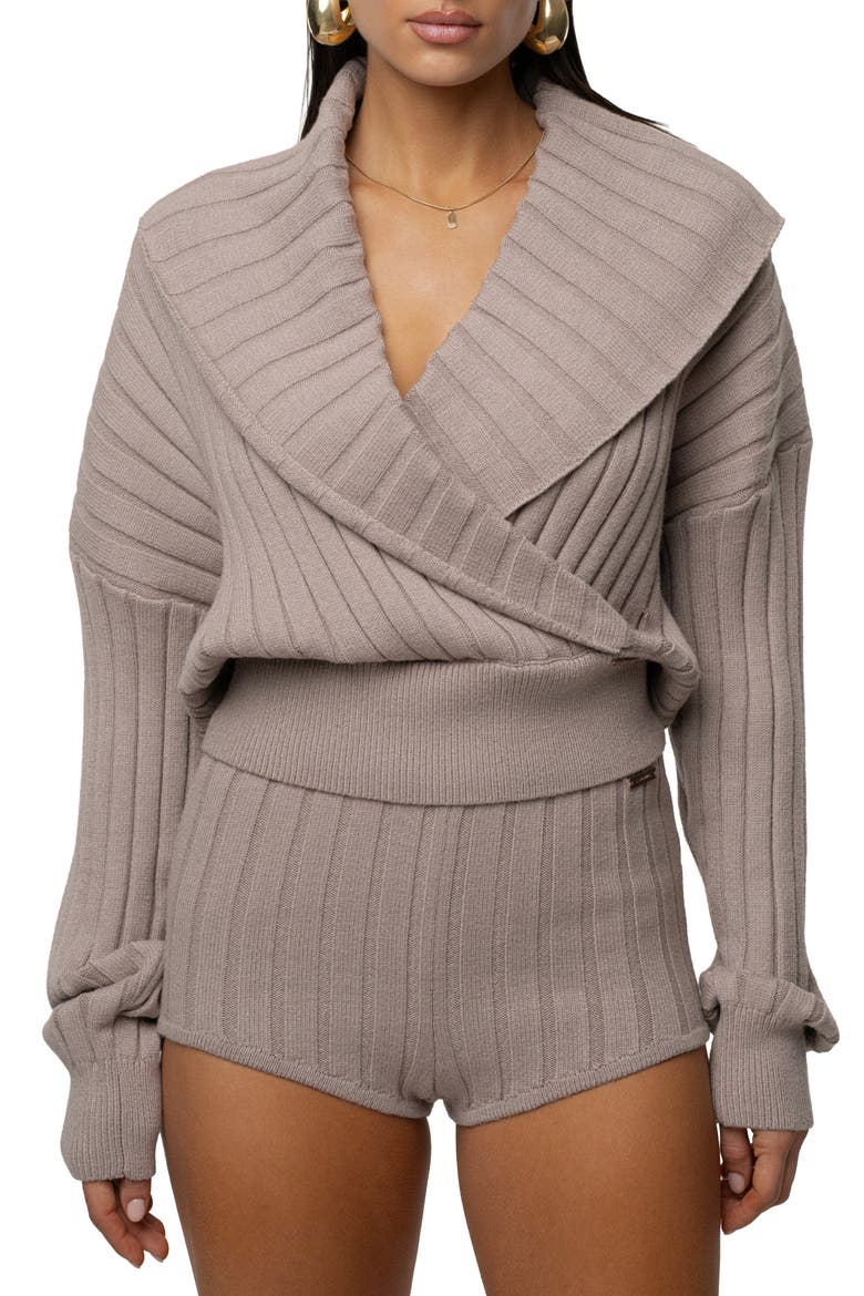 Ease Forward Knit Top, Main, color, Taupe