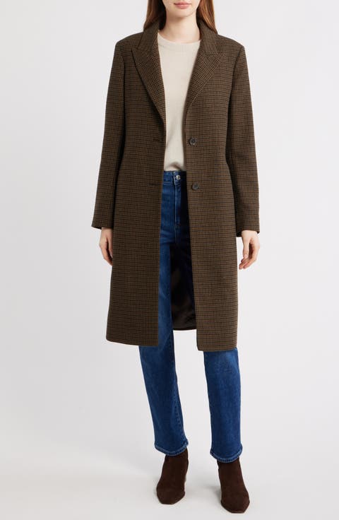 Wool Blend Tweed Coat