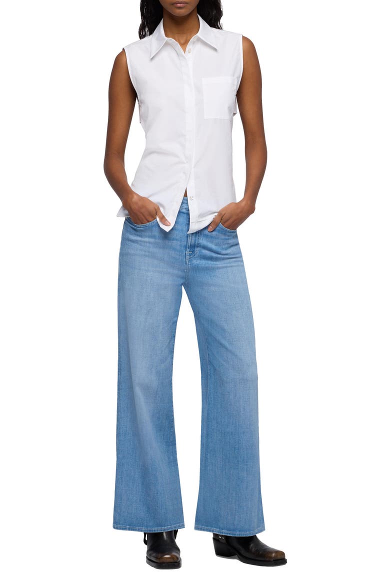 Lotta High Waist Ankle Wide Leg Jeans, Alternate, color, GLISTEN