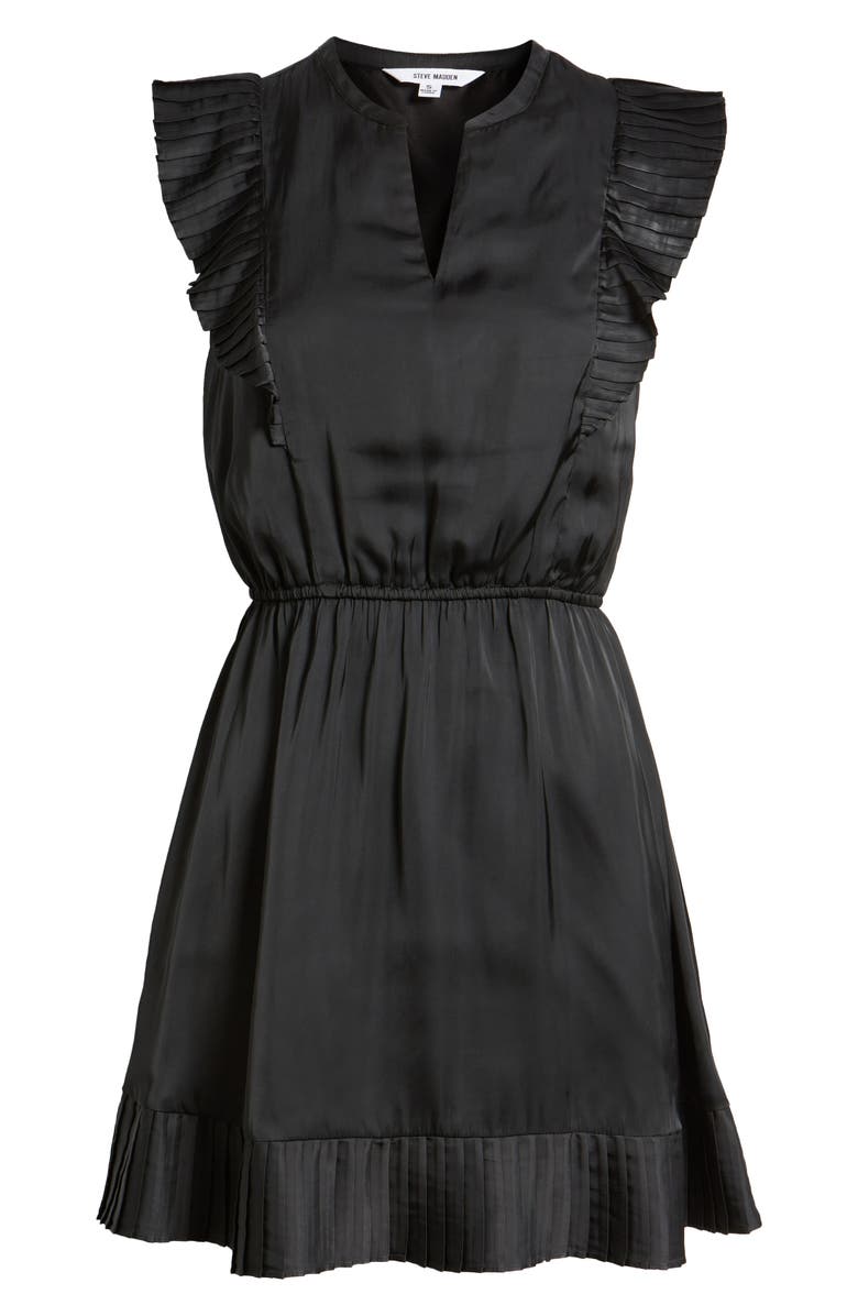 Steve Madden Verona Pleated Cap Sleeve Minidress, Alternate, color,