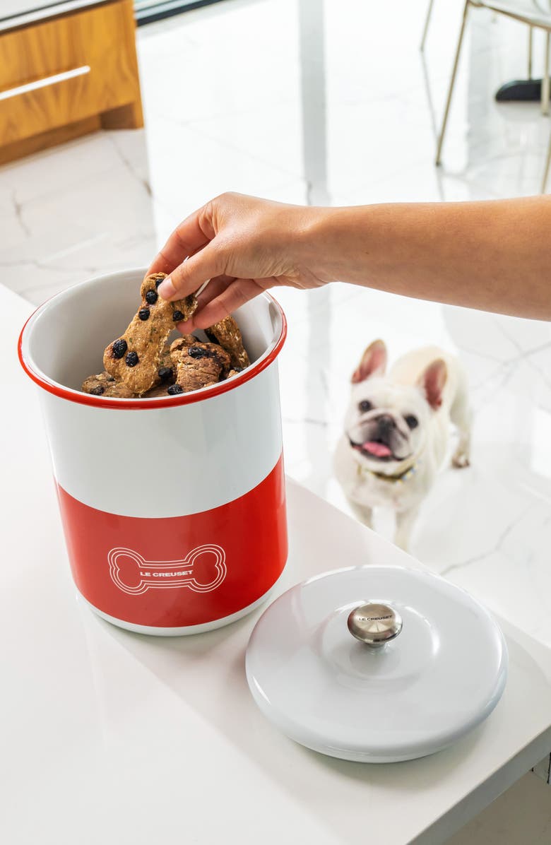Le Creuset Dog Treat Jar, Alternate, color, Red