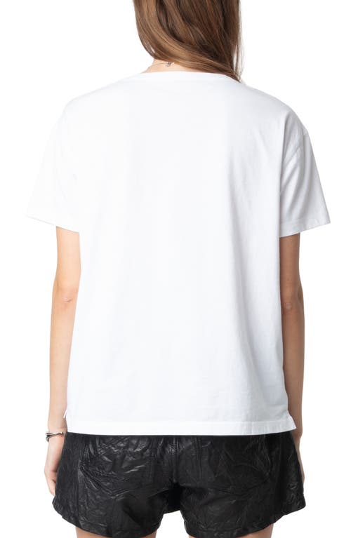 ZADIG & VOLTAIRE ZADIG & VOLTAIRE MARTA HEART ZADIG EMBROIDERED COTTON T-SHIRT