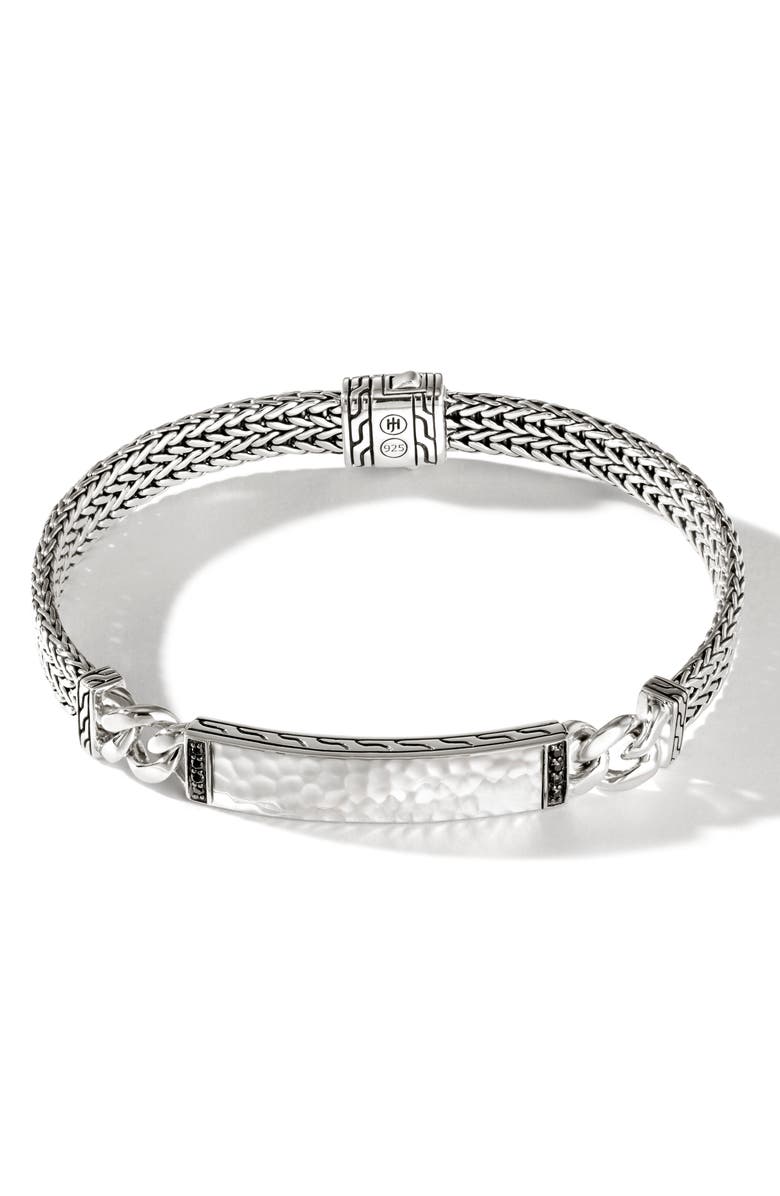 John Hardy Classic Chain Hammered ID Bracelet, Main, color,