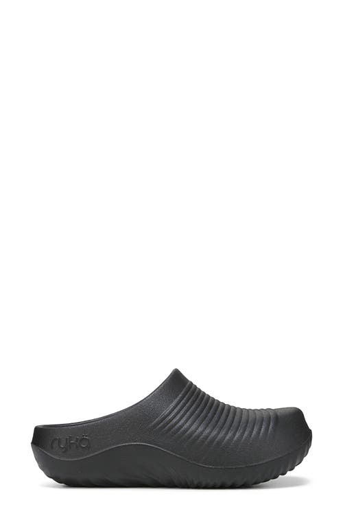 Ryka Women's Echo Recovery Round Toe Slip On Clogs In Black
