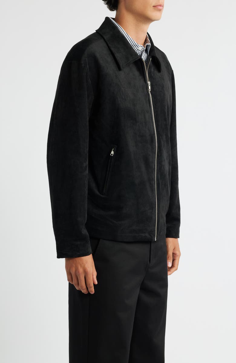 KROST University Faux Suede Jacket, Alternate, color, Black