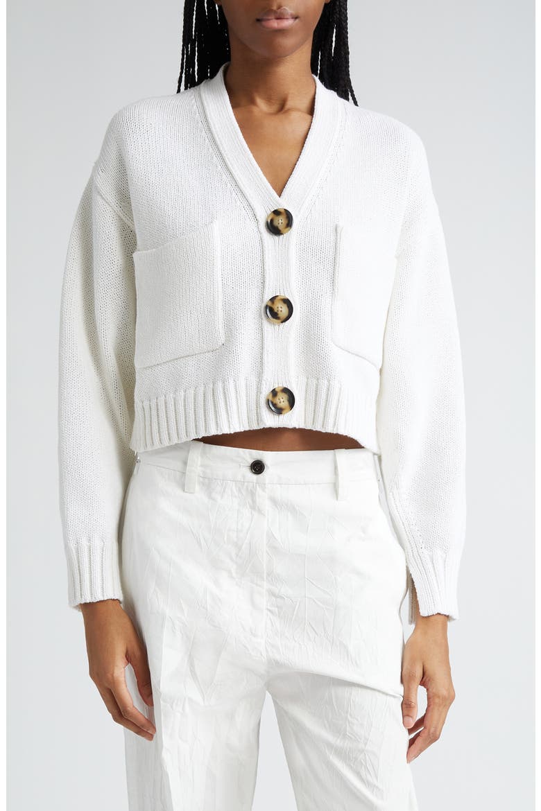 Sofia Oversize Crop Cardigan, Main, color, WHITE