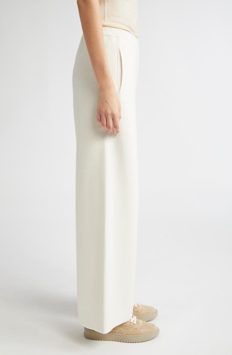 Eleventy Cashmere Blend Wide Leg Pants, Alternate, color, 150 Cream