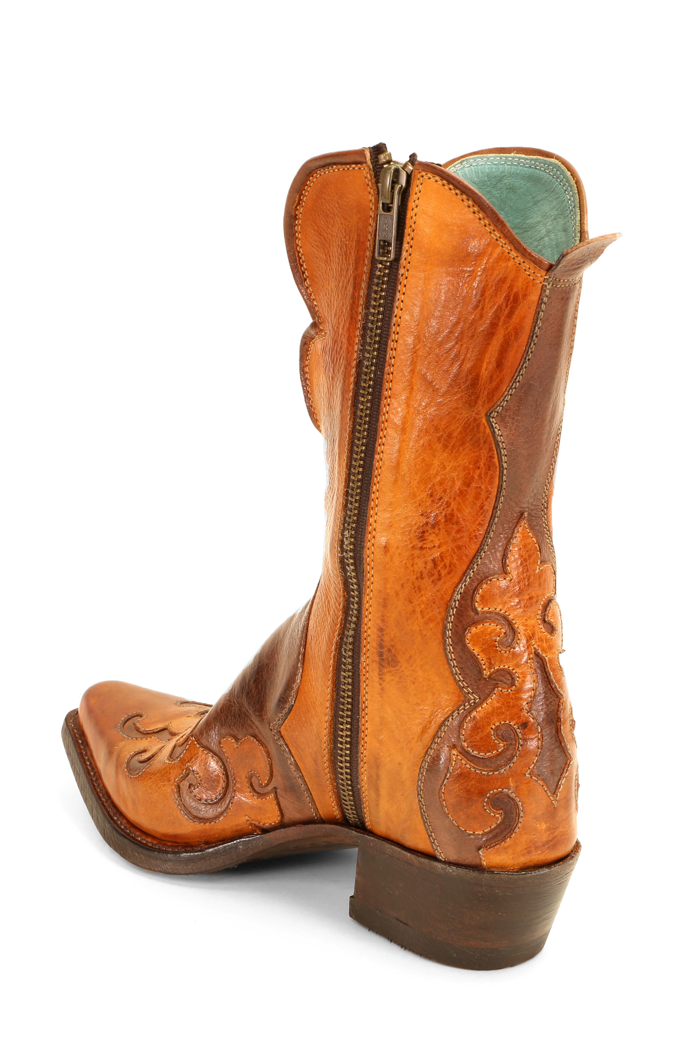 Deuce Cowboy Boot, Alternate, color, PECAN ALMOND RUSTIC