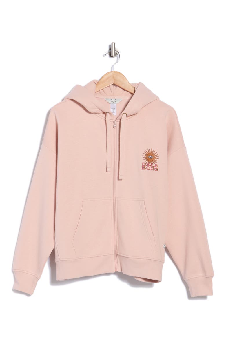 Olivia Sun Graphic Full Zip Hoodie, Alternate, color, DUSTY BLUSH