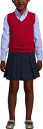 Lands' End School Uniform Kids Cotton Modal Fine Gauge Sweater Vest