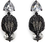Kurt Geiger London Eagle Head Crystal Drop Earrings