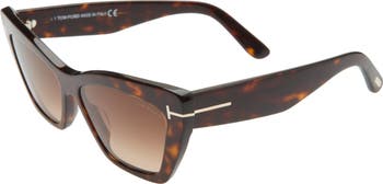 Wyatt 56mm Gradient Cat Eye Sunglasses