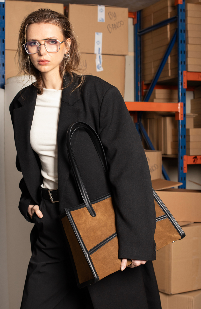 BY BANOO Capacious Tote, Alternate, color, Pecan/Gold