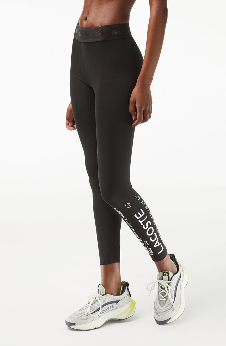 Lacoste Logo Leggings, Alternate, color,