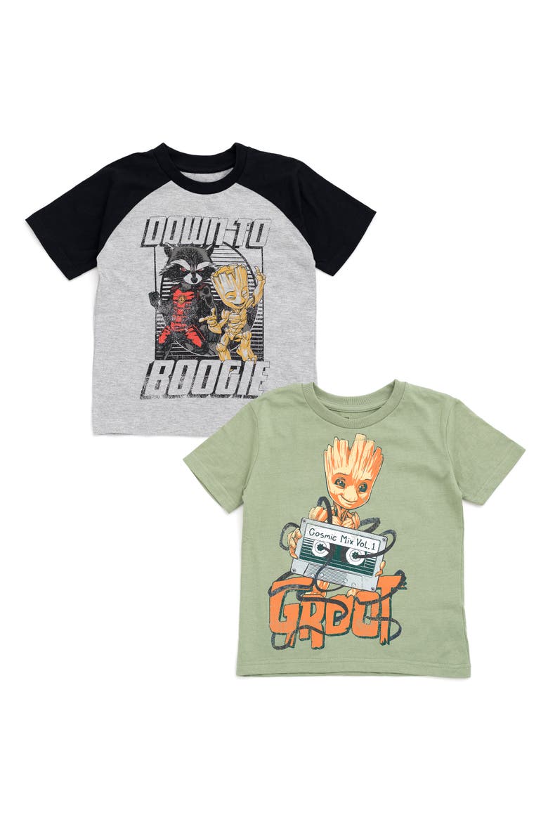 Guardians of the Galaxy 2-Piece T-Shirt Set, Main, color, Groot Rocket Green